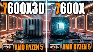 7600X3D vs 7600X Benchmarks  Gaming Benchmarks  Applications Tests [upl. by Tildie]