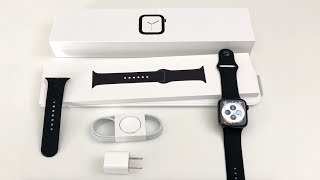 Apple Watch Series 4 Unboxing Space Black Stainless Steel 44mm [upl. by Ecirum]