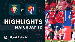 Resumen de CA Osasuna vs Real Valladolid 20 [upl. by Weinman626]