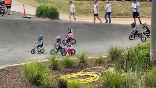 Oscar Radivo racing mini wheelers at Track Attack BMX Lilydale 2024 [upl. by Naitsirhk]