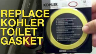 Replace Kohler Toilet GasketSeal and Stop That Leak Five Minute Fix [upl. by Enneyehc20]