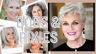 Bobs amp Pixie Haircut Ideas for Women Over 50 [upl. by Encratis]