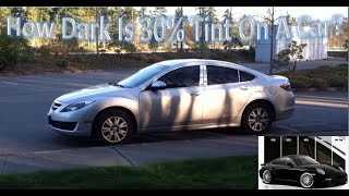 How Dark Is 30 Tint On A Car  Keep Your Car Cool amp Valuables Safe [upl. by Tlok763]