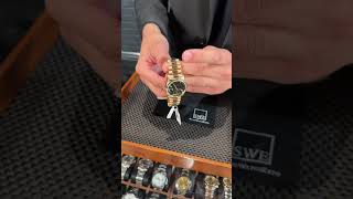 Rolex President Day Date Yellow Gold Black Dial Mens Watch 18238 Review  SwissWatchExpo [upl. by Enyar320]