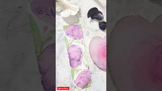 Bookmark de Peonias en Acuarelas muy fácil acuarelas watercolors painting bookmark shorts [upl. by Sachs]