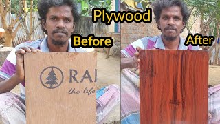 how to polish plywood  padauk wood colour  wood polish [upl. by Blumenthal205]