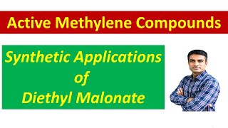 Synthetic applications of Diethyl malonate Malonic ester  Dr Bharat Baria [upl. by Brit]