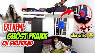 Extreme GHOST PRANK on girlfriend 🤣  she cried 😭 [upl. by Nura]