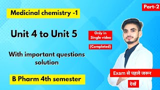 Medicinal chemistry b pharm 4th sem important questions। With solution Notes। Part2।Shahruddin khan [upl. by Nilats400]