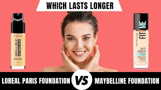 L’oreal Paris Infallible Foundation vs Maybelline Fit Me Foundation  Which is Better [upl. by Frederica]