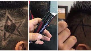 Hair Design Stencil by Detailed Barbers  How to do ANY design perfectly  Tip and Tricks [upl. by Osnofla78]