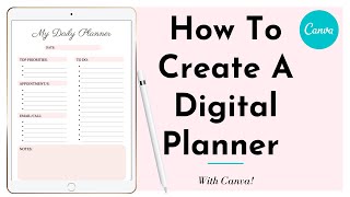 How to Easily Create a Digital Planner  Canva Tutorial  Fillable PDF [upl. by Cho]