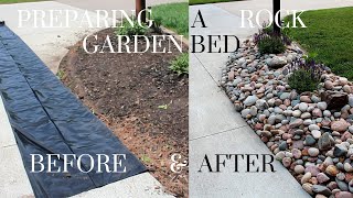 Preparing a GARDEN BED for landscape ROCK [upl. by Haraz367]