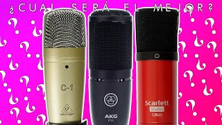 AKG P120 VS Behringer C1 VS Focusrite CM25 TEST  REVIEW  Micrófonos Condensador [upl. by Araiek]