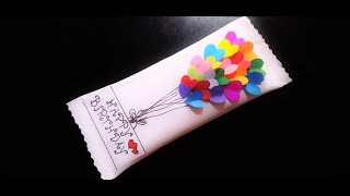 Chocolate Wrapper  Handmade Tutorial  DIY  Craft365 [upl. by Amandie690]