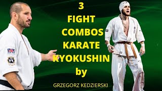 BEST FIGHTING COMBINATIONS in Kyokushin Karate by Grzegorz Kedzierski [upl. by Damali]