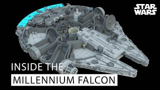 Star Wars A Detail Look Inside the Millennium Falcon [upl. by Batholomew]