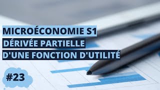 Dérivée partielle d’une fonction d’utilité  microéconomie S1 [upl. by Nyrahtak]