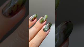 🌳🪵 marble meets the fall szn 🍂 nailart nails nailhacks nailpolish [upl. by Killian]