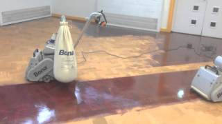 How Not To Sand a Mahogany Parquet Block Wood Floor [upl. by Barr]