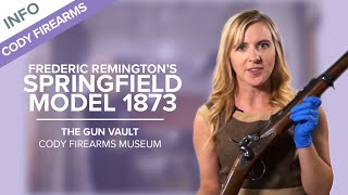 Frederic Remingtons Springfield Model 1873 Carbine  The Gun Vault 15  Cody Firearms Museum [upl. by Aisenat]