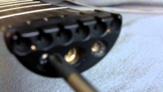 Single ball string replacement on a Steinberger Spirit guitar [upl. by Paloma]