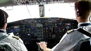 Landing with strong crosswinds rain and heavy turbulence [upl. by Collayer]