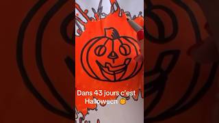 Halloween 🎃 citrouille en peinture 🎨 décompte Halloween 👻 tuto DIY Loisirs créatifs bricolage [upl. by Grimaud]