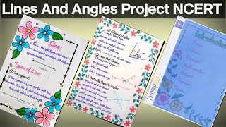 Maths Project Class 7 NCERT  Lines And Angles Chapter No 5  Types Of Angles [upl. by Pincas]