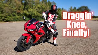 I LEARNED HOW TO DRAG KNEE  Honda CBR600rr Motovlog 57 [upl. by Airotahs848]