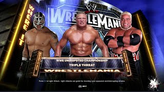 WWE 2K24  Rey Mysterio vs Brock Lesnar vs Rikishi  No Disqualification Matchquot [upl. by Pelletier]