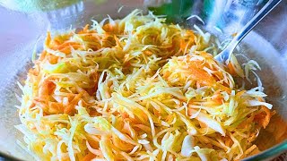 Салат из капусты как в столовой  Быстро и вкусно  Сочный капустный салат [upl. by Ahsataj]