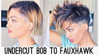 UNDERCUT BOB TO FAUX HAWK [upl. by Ameerak]