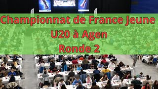 CHAMPIONNAT DE FRANCE JEUNE ÉCHEC 2023  Ronde 2 Partie carokann [upl. by Ylrbmik]