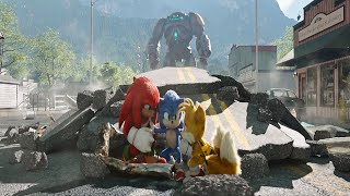 Sonic The Hedgehog 2 Final Battle Vs Dr Eggmans Gigantic Robot [upl. by Epolulot747]