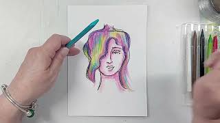 Woodless Watercolour Pencils Ideas 6  Personal Impressions  Art Inspiration and Techniques [upl. by Ahseikan]