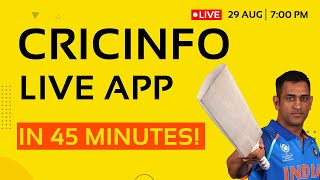 Design the Cricinfo Live App in 45 minutes HTMLCSS MiniProject  Abhinandan  Edyst [upl. by Antrim282]