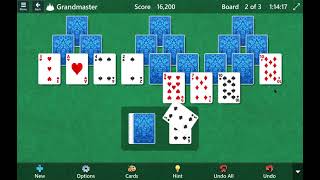 Microsoft Solitaire Collection  Tripeaks Grandmaster Level Solved [upl. by Ramon975]