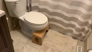 Squatty Potty The Original Toilet Stool Bamboo Flip Review [upl. by Niassuh]