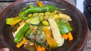 طاجين مغربي بلحوت moroccan Tajeen with fish [upl. by Stranger]