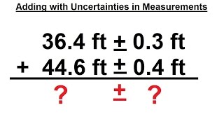 Physics CH 0 General Introduction 7 of 20 Adding with Uncertainties in Measurements [upl. by Bunnie12]