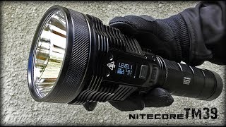 Самый мощный фонарь в мире Nitecore TM39Tactical flashlight [upl. by Idurt]