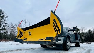 Snowplowing in Vermont w 11 Fisher XLS amp 2022 Ram 5500 Cummins Diesel [upl. by Rebel]