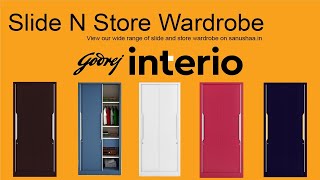 Godrej Interio Sliding Door Design Steel Almirah and Cupboards I Slide N Store Wardrobe [upl. by Nie393]