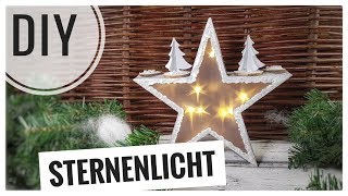 Sternenlicht Lampe  Licht einfach basteln  DIY für eine schöne Weihnachtsdeko Tutorial  deutsch [upl. by Melva]