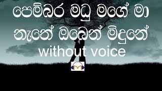 Pembara Madu Mage Karaoke Without Voice පෙම්බර මධු මගේ [upl. by Sesylu]