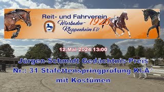 Reitturnier 2024 Nr 31 Stafettenspringprüfung Kl A [upl. by Couture]