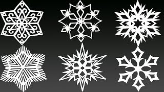 6 AMAZING Paper Snowflakes in 5 minutes eash ❄ [upl. by Pressey348]