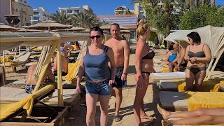 CHRISTMAS IN EGYPT 🇪🇬🌞⛱ 🌊 HURGHADA DECEMBER 2021 🇪🇬 WALK AROUND DREAM BEACH IN HURGHADA 🇪🇬 [upl. by Lamahj273]