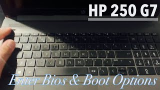 HP 250 G7 ∆ How To Enter Bios Configuration Settings amp Boot Options ∆USB Boot Key [upl. by Ynohtona]